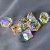 Colorful Glass DND Dice Set,7 Pcs Colorful Glass Handmade Polyhedral D&D Dice with Gift Metal Box for Dungeons and Dragons MTG Role Playing Games view 3