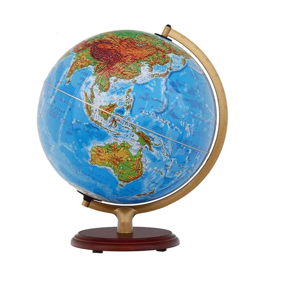 Globe 2 in 1 Led Illuminated Globe of The World with Sturdy Wood Stand Educational Earth Globe with Easy to Read for Kids and Adults Globe for Decor