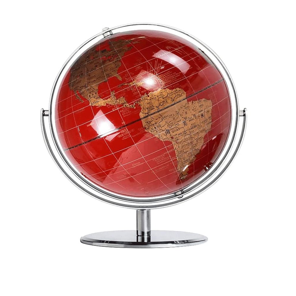 Globe 720 Rotating Globe of The World with Sturdy Metal Stand Educational Geography Map Antique Globe for Kids and Adults Globe for Decor