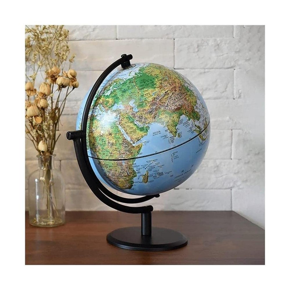 OLOTU Globe Illuminated LED World Globe for Kids Adults Easy to Read Educational Light Up Globe Lamp with Iron Stand World Globes for Learning Globe for Decor