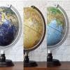 OLOTU Globe Illuminated Led World Globe Antique Desktop Globe Rotating Earth Geography Globe with Wooden Base Educational Globe for Kids Globe for Decor view 3