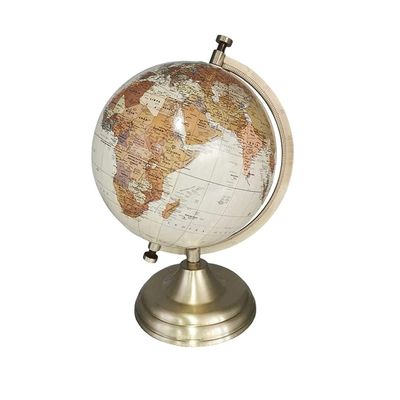 OLOTU Globe Handmade World Globe with Sturdy Metal Base Educational Geographic World Globe Easy Read for Kids and Adults Learning Globes Globe for Decor