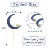 12pcs Moon and Star Cupcake Toppers - Over the Moon Cupcake Toppers, Twinkle Twinkle Little Star CupcakeToppers, Outer Space Theme Party Decorations view 2