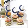 12pcs Moon and Star Cupcake Toppers - Over the Moon Cupcake Toppers, Twinkle Twinkle Little Star CupcakeToppers, Outer Space Theme Party Decorations view 3