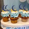 12pcs Moon and Star Cupcake Toppers - Over the Moon Cupcake Toppers, Twinkle Twinkle Little Star CupcakeToppers, Outer Space Theme Party Decorations view 4