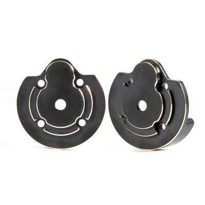 2pcs UTB18 Brass Outer Portal Axle Housing Covers Counter Weight for Axial RC Crawler 1/18 UTB18 Capra Unlimited Trail Buggy RTR Upgrade Part (Black)