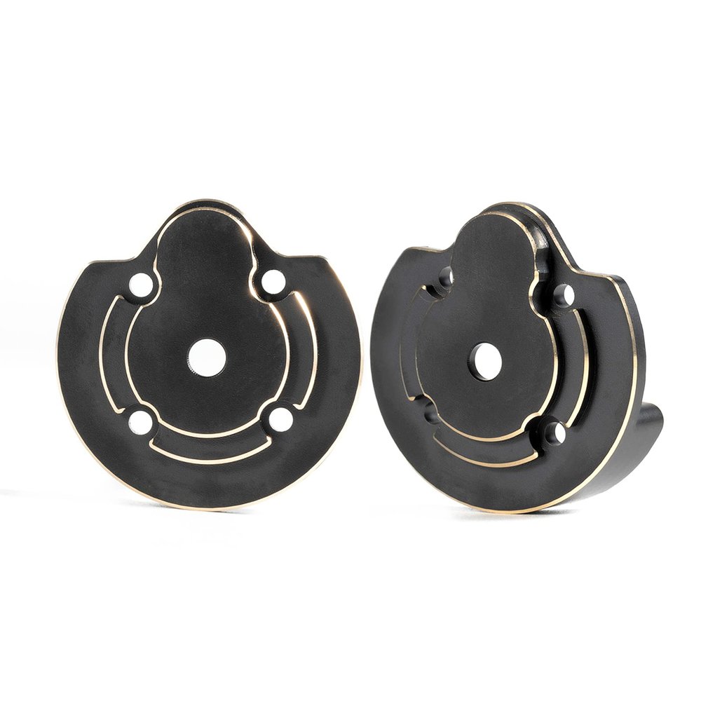 2pcs UTB18 Brass Outer Portal Axle Housing Covers Counter Weight for Axial RC Crawler 1/18 UTB18 Capra Unlimited Trail Buggy RTR Upgrade Part (Black)