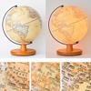 Globe Illuminated World Globe for Kids with Wooden Stand,Built in LED for Illuminated Night View Antique Globe for Home and Office Globe for Decor view 3