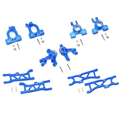 GPM for ARRMA 1/10 KRATON 4X4 4S BLX ARA102690 Aluminum Alloy Front C Seat + Front Steering Cup + Rear Cup + Front and Rear Lower Swing Arm Set