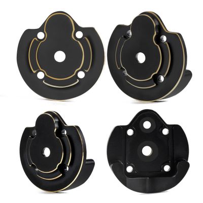 4pcs UTB18 Brass Axle Housing Covers Counter Weight for Axial RC Crawler 1/18 UTB18 Capra Unlimited Trail Buggy RTR Upgrade Part (Black)