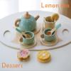 Wooden Tea Party Set for Little Girls Toys, Pretend Play Kids Tea Set for Toddlers Wood Toys, Wooden Play Food Kitchen Accessories Sets for Kid view 3