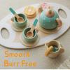 Wooden Tea Party Set for Little Girls Toys, Pretend Play Kids Tea Set for Toddlers Wood Toys, Wooden Play Food Kitchen Accessories Sets for Kid view 4