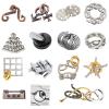 15Pcs/Set Brain Teaser Metal Puzzle Sets, 3D Unlock Interlocking Puzzle, Metal Knot Puzzle Mind Games, Puzzle Switch Games, Adults Educational Toy Gift, Stop Addicted to Mobilephone#2 view 1