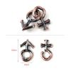 15Pcs/Set Brain Teaser Metal Puzzle Sets, 3D Unlock Interlocking Puzzle, Metal Knot Puzzle Mind Games, Puzzle Switch Games, Adults Educational Toy Gift, Stop Addicted to Mobilephone#2 view 3
