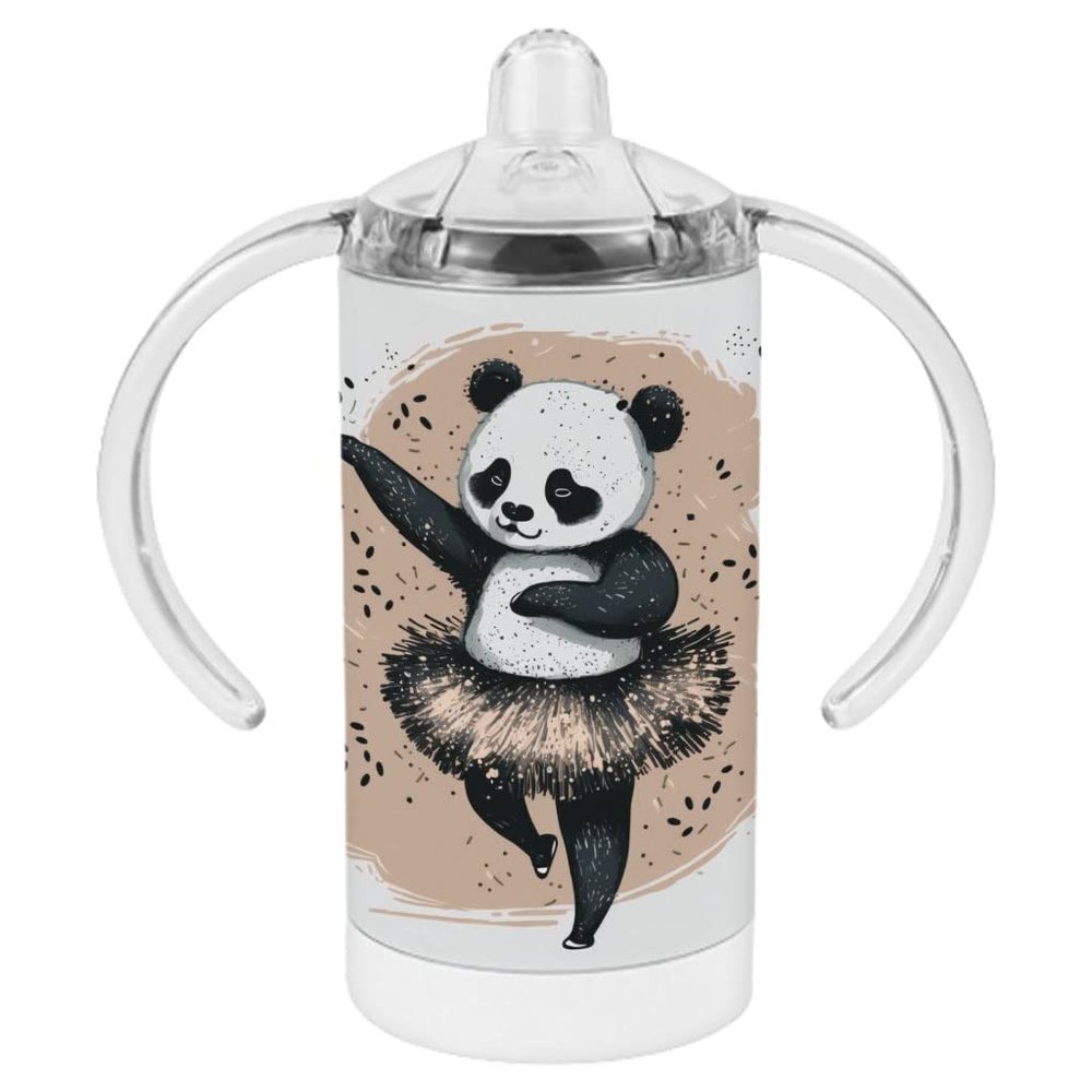 Ballerina Sippy Cup - Panda Baby Sippy Cup - Cute Animal Sippy Cup