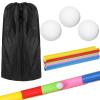 Sratte 2 Sets Team Building Activities Games Teamwork Group Learning Exercise Activities with Half Pipes Golf Balls Storage Bags Teamwork Kit for Adults Teens Field Day Game School Gym Outdoor Sports view 1