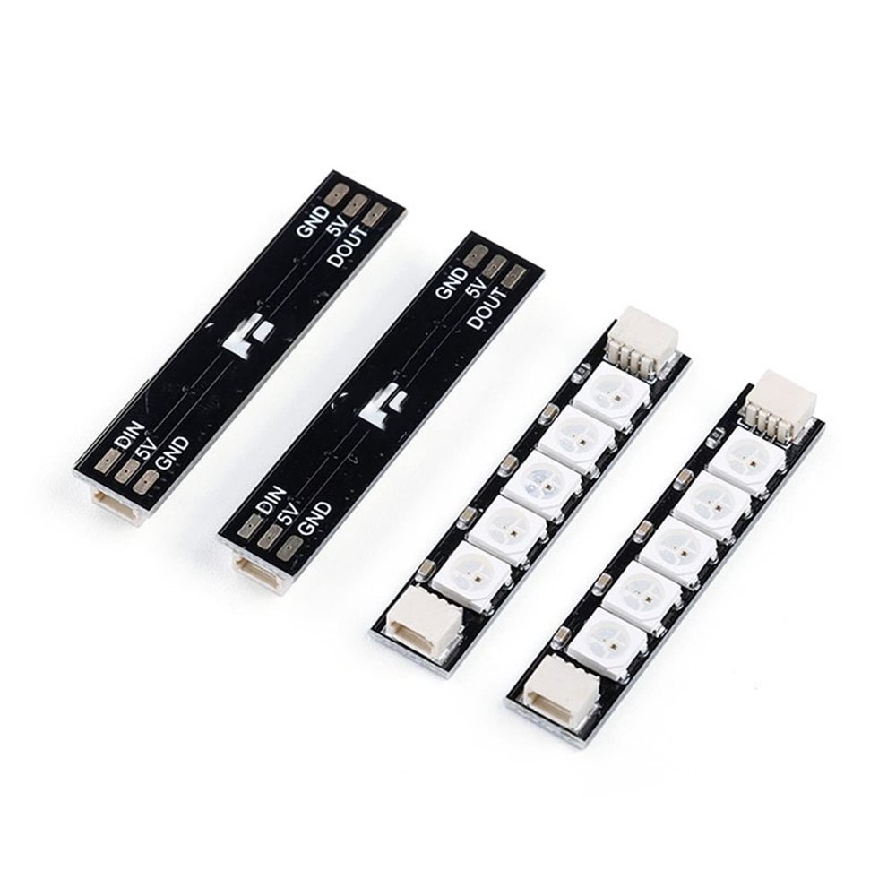 ZHIPAIJI for IFlight Programmable RGB 5 LED Lights 5V Super LED Light Tail Light PCB Board 3 Pin Plug for RC FPV Racing Drone Night Flight