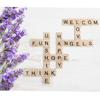 Goiio 1000 Pieces Letters for Crafts, Wood Tiles, DIY Wood Gift Decoration, Making Alphabet Coasters and Crossword Game view 3