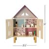 Janod Twist My First Doll House - 30 Dollhouse with Hinged Front and Wooden Legs - Includes 11 Pieces of Furniture - Compatible with Most 4.5 Dolls - Pretend Play Set - Ages 3-8 Years - J06617 view 4
