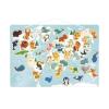 Janod Minikids World Puzzle-40 FSC Wood Magnets-1 Poster Included-Educational Game-Baby Animal Magnets-24 Months +, J05468, Multicolor view 2