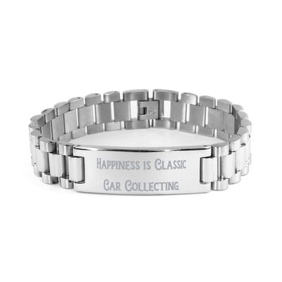 Brilliant Classic Car Collecting Gifts, Happiness is Classic Car Collecting, Fun Holiday Ladder Bracelet from Friends, Holiday Present, Stocking Stuffer, Secret Santa