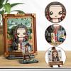 MEIEST Mini Building Blocks Cute 3D Painting Model Set,Simulation Particle Stereograph Collection Construction Building Bricks Toy,Home Decor,14+(Mona Lisa) view 4
