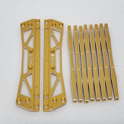 H-TECH RC 1/10 CNC Aluminum Lift Kit & Link For CEN Racing Ford F250 Truck (Gold) (Lift Kit & Links Set)