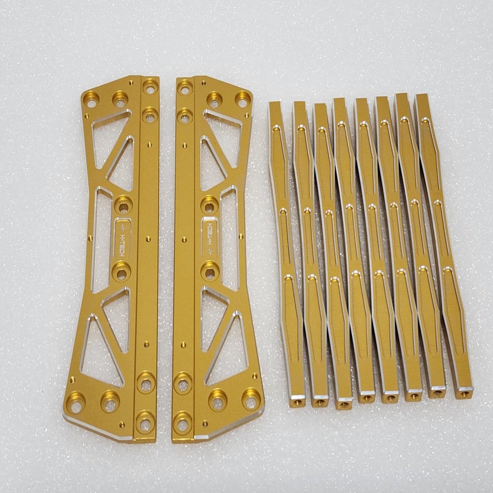 H-TECH RC 1/10 CNC Aluminum Lift Kit & Link For CEN Racing Ford F250 Truck (Gold) (Lift Kit & Links Set)