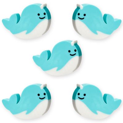 Dolphin Erasers for Kids - 30 Pcs Mini Animal Pencil Erasers - Cute Classroom Prizes - School Supplies - Vending Machine Toy - Easter Egg Fillers