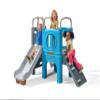 Step2 Scout & Slide Climber, Kids Outdoor Playset, Backyard Playground Set, Slide, Climbing Wall, Tunnel, Outside Vintage Style Jungle Gym, for Toddlers 2-6 Years Old view 1