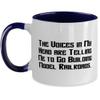 Sarcastic Model Railroads Gifts, The Voices in My Head are Telling Me to Go, Joke Holiday Two Tone 11oz Mug Gifts For Friends, Model train sets, Model railroad tracks, Model trains, Model railway view 1