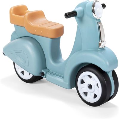 Step2 Ride Along Scooter Kids Push Car, Foot Powered Ride On Toy, Practice Balance with 4 Wheels, Made of Durable Plastic, Max Weight 40 lbs., For Toddlers 1.5-4 Years Old, Aqua