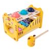 predolo Wooden Musical Pounding Toy Tap Benches with Slide Out Xylophone for Toddlers view 1