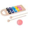 predolo Wooden Musical Pounding Toy Tap Benches with Slide Out Xylophone for Toddlers view 2