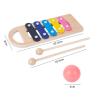 predolo Wooden Musical Pounding Toy Tap Benches with Slide Out Xylophone for Toddlers view 4