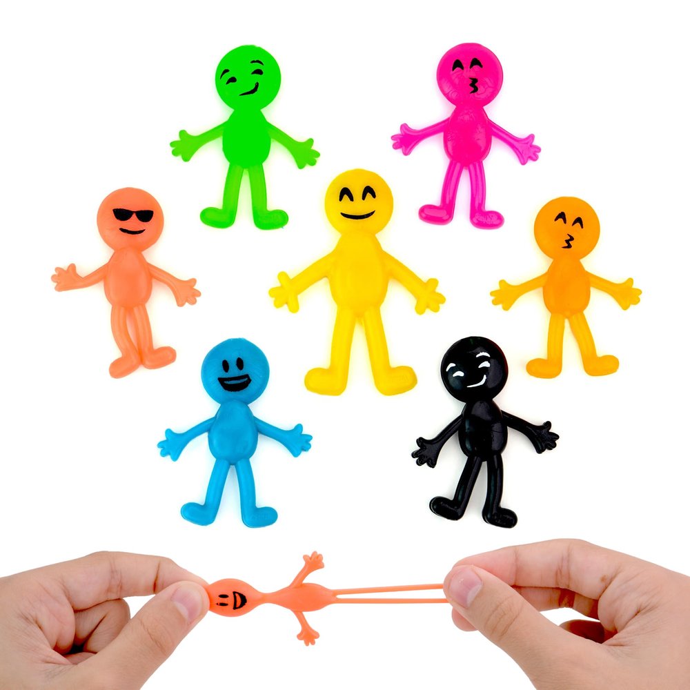 Bulk Toys - 2.5 Inch Stretchy Toys - Figurines for Kids - 50 Pcs Small Figurines for Party Favors - Fillers Goodie Bag Supplies - Pinata Stuffers - Bulk Gifts for Kids - Vending Machine Toy