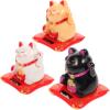 LIFKOME Waving Cat 3pcs Solar Powered Chinese Cute Wealth Welcoming Waving Cat for Home Display Office and Car dcor view 3