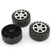 4pcs Model Car Wheels 42mm Plastic DIY Toy Wheels Black for 2mm Shaft view 3