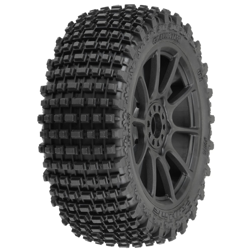 Pro-Line Racing 1/8 Gladiator M2 Fr/Rr BgyTire MTD Blk Mach 10 2 PRO907421 RC Tire