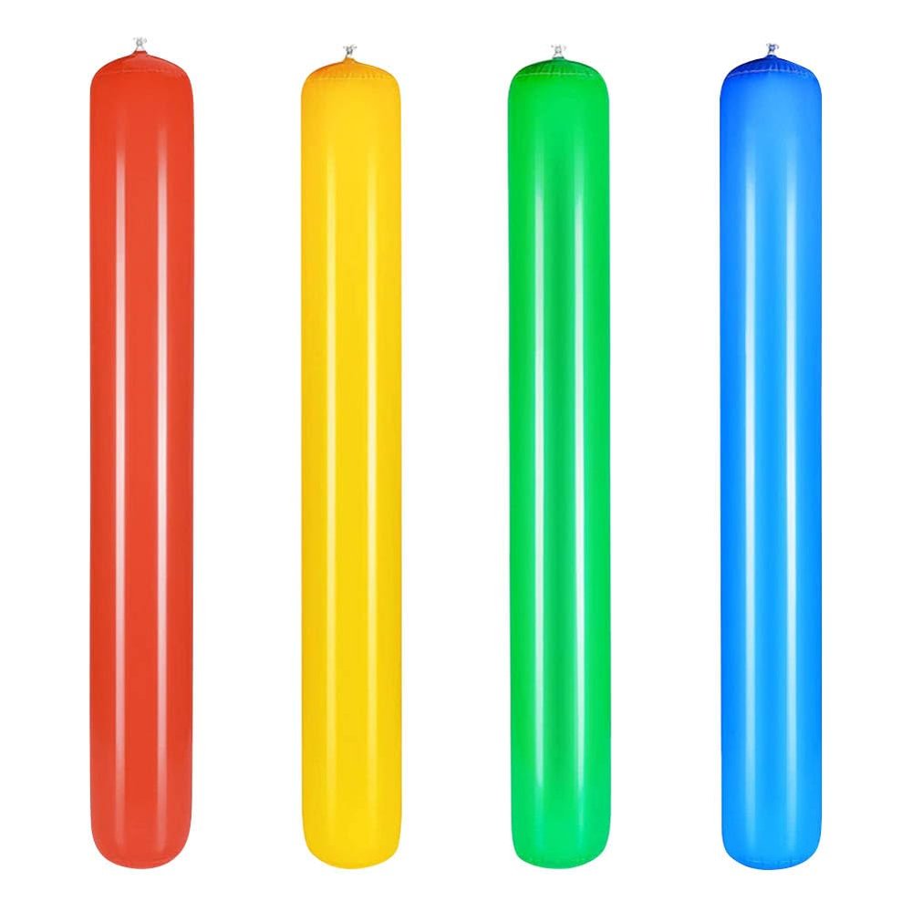 4 Pcs Pool Inflatable Sticks 41.3 Inch Inflatable Pool Noodles Colorful PVC Outdoor Water Games Toy Pool Float Stick Noodles for Swimming Pools Adults Beach Lake Party