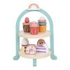 Wooden Dessert Cake Play Food Set Toys, Pretend Play Kids Tea Party Set for Little Girls Toddlers, Montessori Wooden Play Kitchen Accessories Sets for Kids view 1