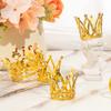15Pcs Mini Crowns for Flower Bouquets, Mini Crown Cake Topper, Small Crystal Pearl Cupcake Toppers for Flower Arrangements Cupcake Baby Shower Birthday Party Wedding Decor view 2