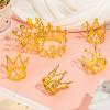 15Pcs Mini Crowns for Flower Bouquets, Mini Crown Cake Topper, Small Crystal Pearl Cupcake Toppers for Flower Arrangements Cupcake Baby Shower Birthday Party Wedding Decor view 4