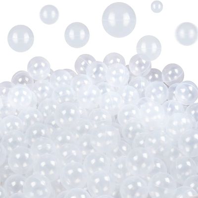 TRENDBOX 100 Ocean Balls for Babies Kids Children Soft Plastic Birthday Parties Events Playground Games Pool (Transparent)