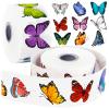 1600 PCS Butterfly Roll Stickers, 16 Styles Butterfly Stickers for Kids, Waterproof and Sun-Proof 3D Roll Sticker for Parties, Walls, Scrapbooks, Envelopes, Birthday and Greeting Cards view 1