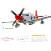 Goolsky RC Plane, 2.4GHz 4 Channel Remote Control Airplane, P51 Fighter RC Aircraft with Brushless Motor, 6-Axis Gyroscope, 3D/6G Mode and LED Searchlight, Easy to Fly for Adults view 4