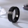 Adreamz 8mm Black Brushed 316L Stainless Steel Spinner Anxiety Fidget Ring For Men Women Comfort Wedding Band 12 view 3