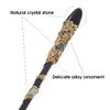 Bubbmi Black Crystal Witch Magic Wand, Gemstone Wizard Halloween Christmas Cosplay Accessories Sorcerer Collection Witchcraft Props with Gift Box (Black 1) view 2