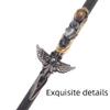 Bubbmi Crystal Magic Wand, Gemstone Wizard Witch Sorcerer Wands Costume Props Cosplay Party Accessories with Gift Box (White 3) view 4