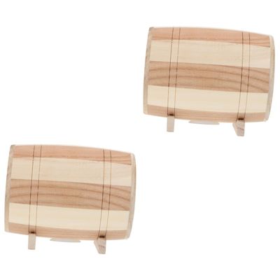 Cabilock 2pcs Wooden Bank Creative Holder for Home Decor for Boys and Girls and Adults Wooden Material Design Saving Pot for Room